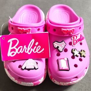 Girls Barbie Platform Crocs